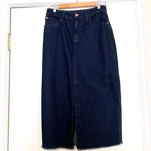 Free People Denim Skirt size 28 dark blue